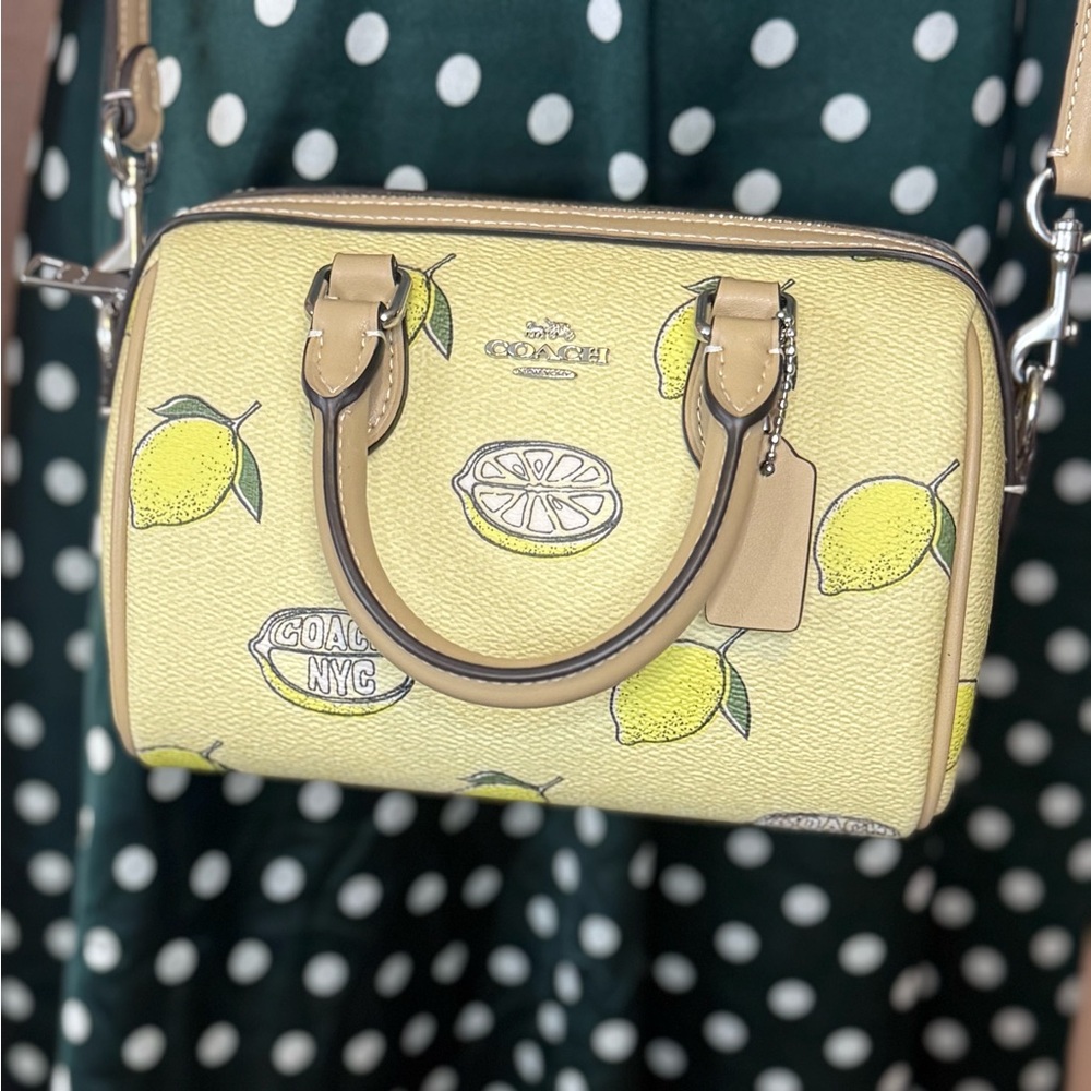 NWT Coach Mini Rowan Lemon (NYC) Crossbody Satchel - Picture 2 of 15
